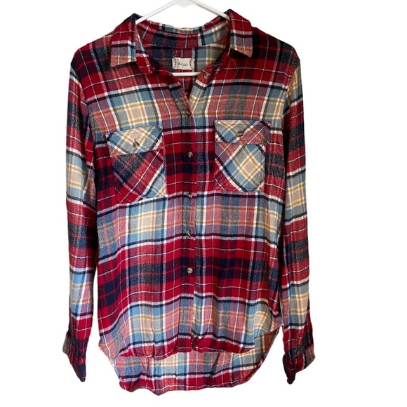 Altar'd State Multicolor Plaid Shirt - Picture 1 of 4